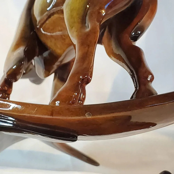 2005 Imago Buffalo Run Gold Ceramic Sculpture signed Stephen Herrero *READ* - Picture 15 of 16